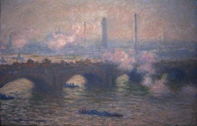 ウォータールー橋、灰色の日 作： Claude Monet